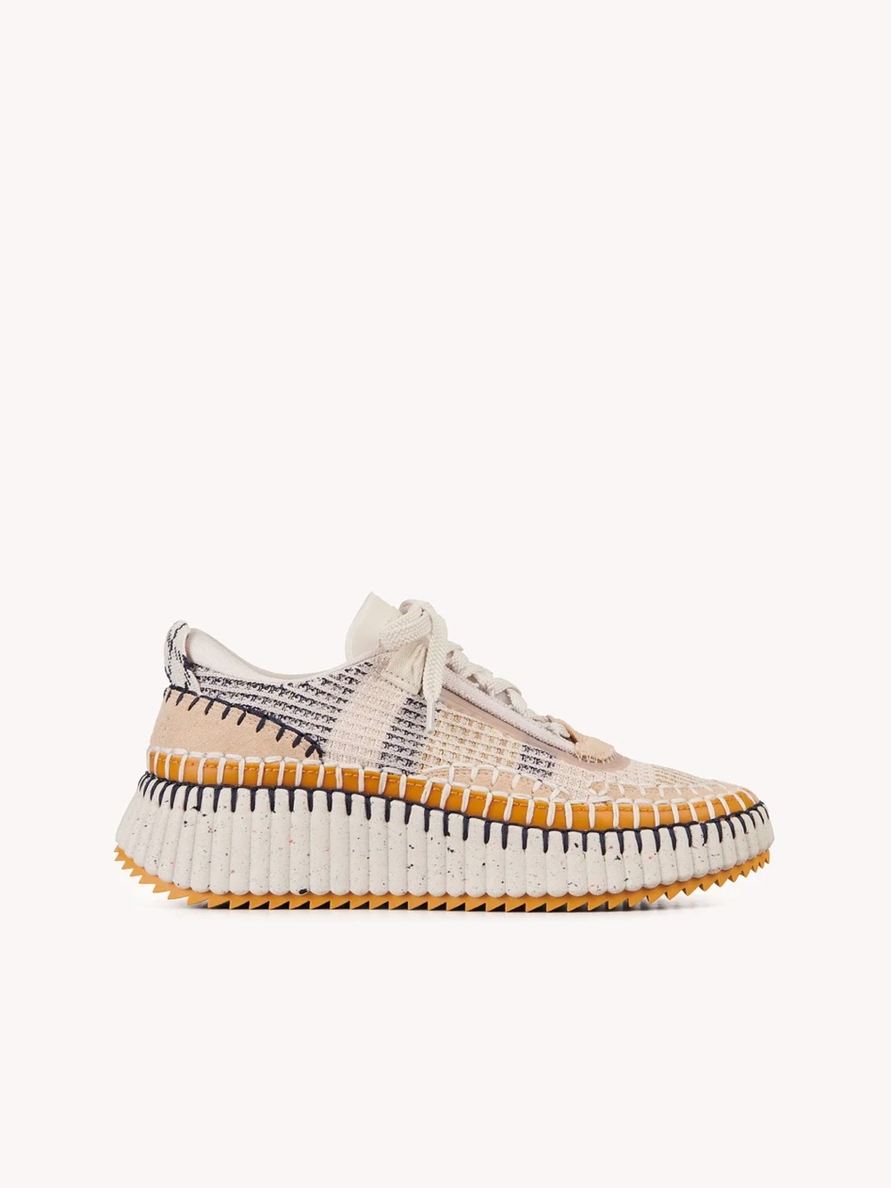 Chloé Nama Platform Sneakers – Cream Multi – Size 39 (US 9)